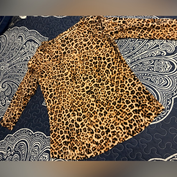 Animal print charter club PM petite medium top - Picture 10 of 14